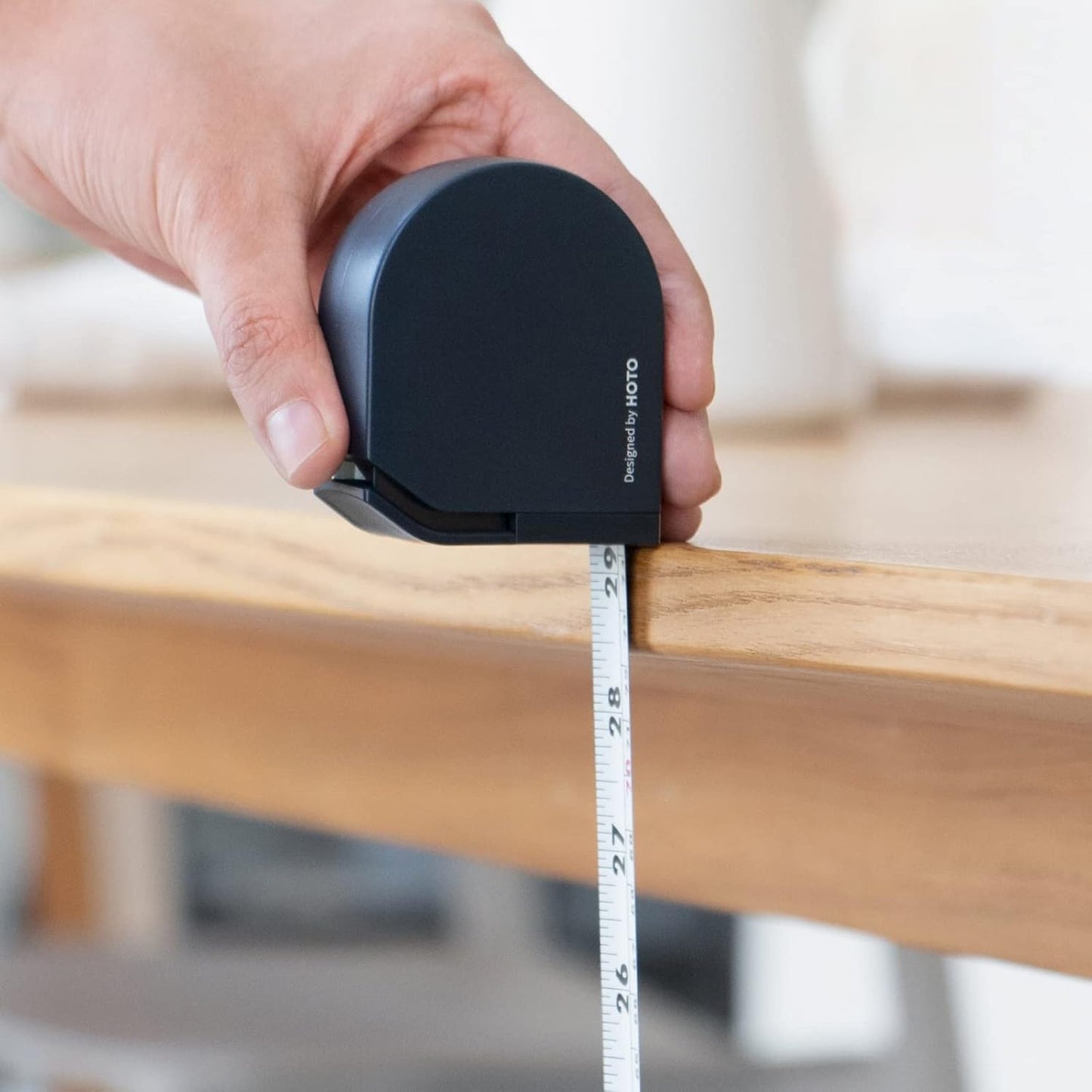 HOTO 10Ft/3m Tape Measure, Retractable Measuring Tape, Self-Locking, Shock Absorbent Base, Ideal for Construction/Woodworking
