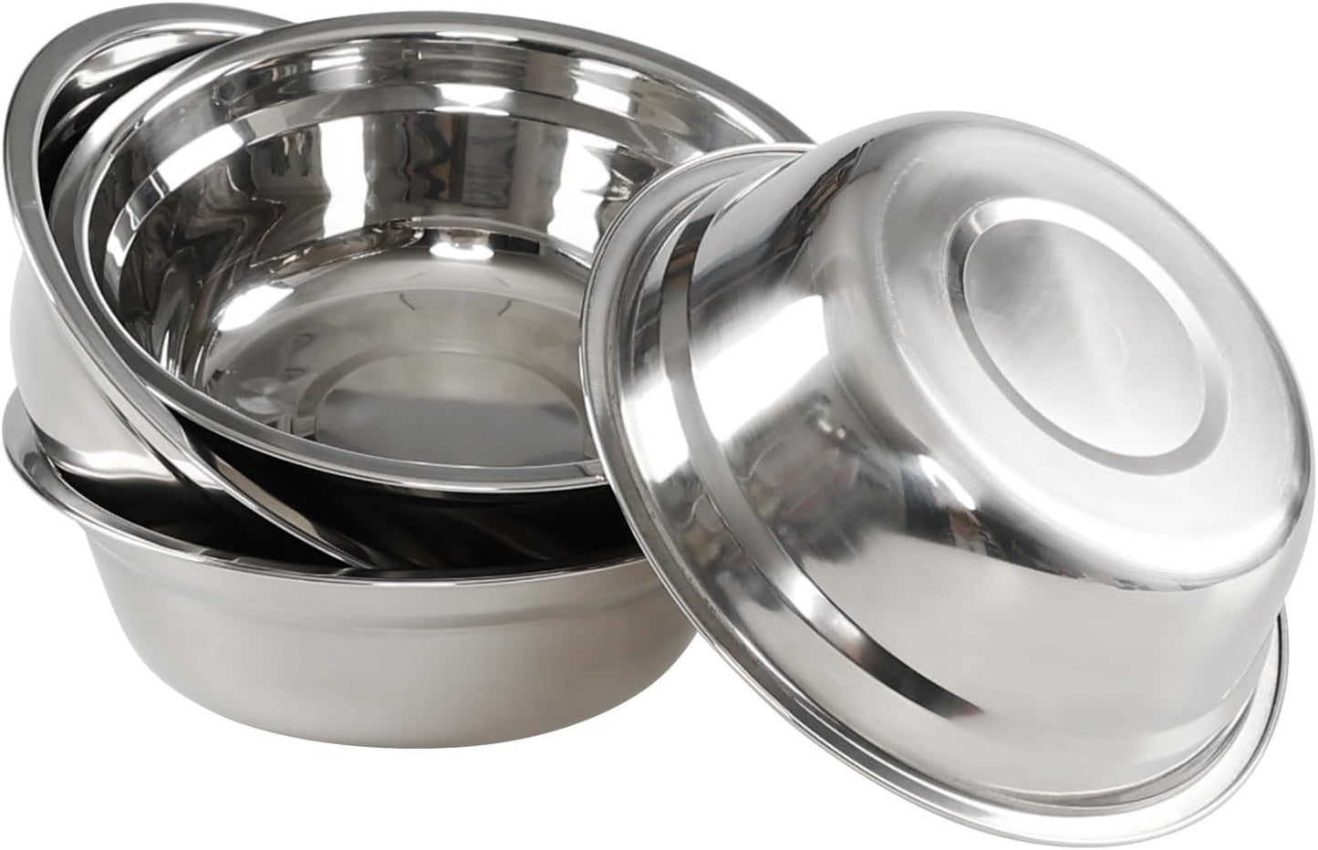 Minekkyes Stainless Steel Mixing Bowl Set of 4, Small Metal Nesting Bowls for Mixing, Serving, Cooking, Baking