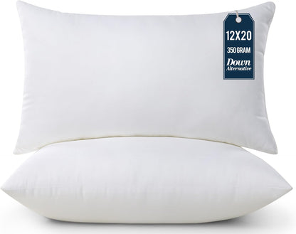 Utopia Bedding Throw Pillows Insert (Pack of 2, White) - 20 x 20 Inches Bed and Couch Pillows - Indoor Decorative Pillow