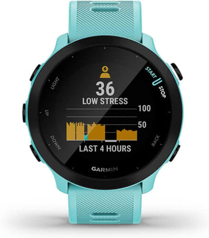 Garmin Forerunner 55, GPS Running Watch with Daily Suggested Workouts, Up to 2 Weeks of Battery Life, White