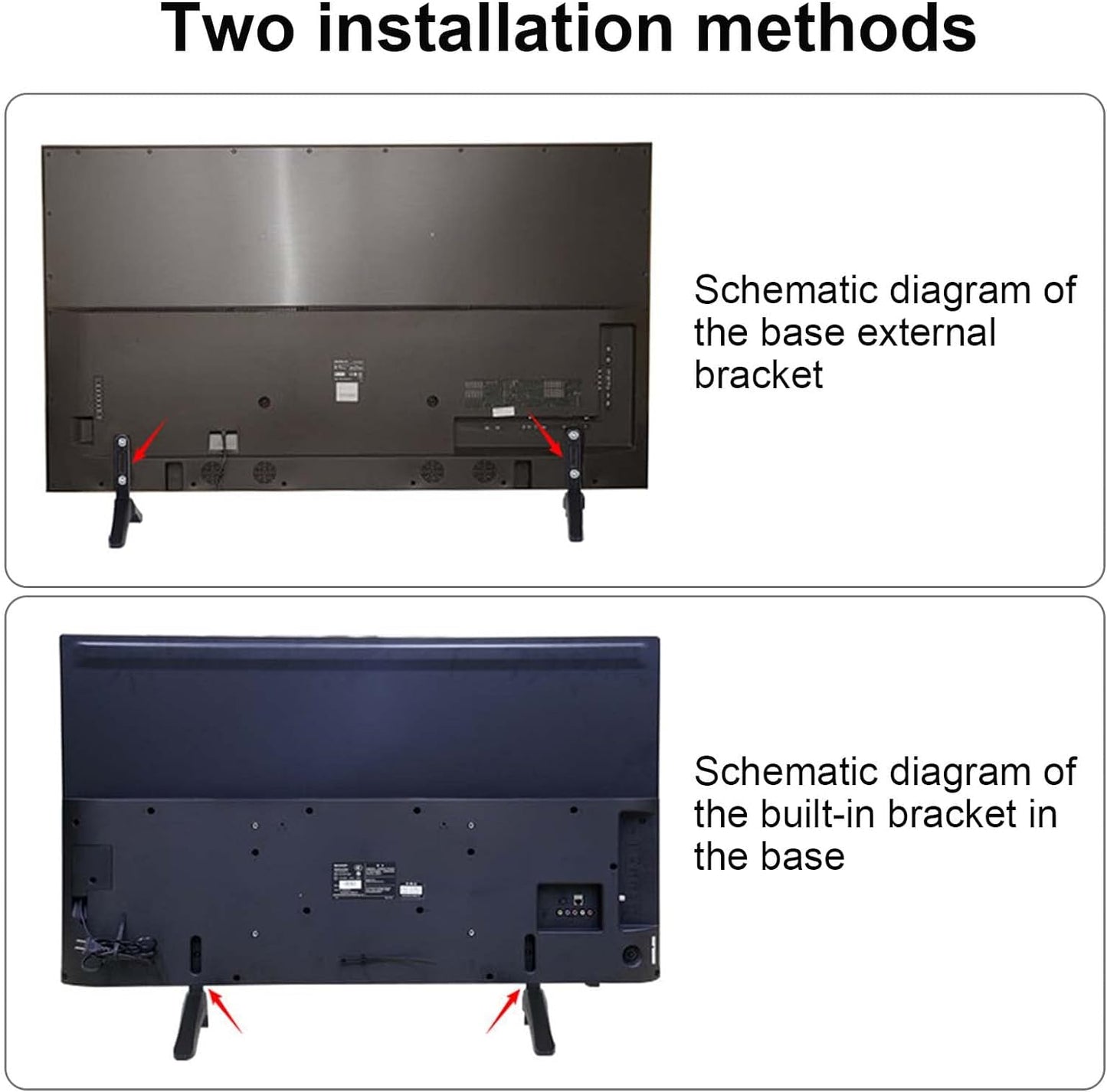 Universal TV Stand Universal Base Stand for TV Universal TV Stand Legs Replacement for Smart TV Replacement Legs for TV Legs TV Holder TV Base Feet with Screw TV Mounts