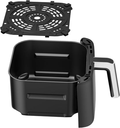 Air Fryer Basket Replacement Basket and Tray for Ninja AF161, Air Fryer Accessories for Ninja AF150 and AF161, Non-Stick Air Fryer Basket with Cover for Ninja AF150 and AF161, Dishwasher-Safe Basket