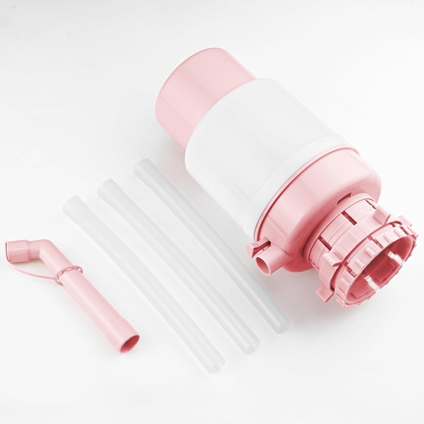 Pink Manual Water Pump for 5 Gallon/18L Water Jugs - Portable Hand Pump for Bottles & Buckets - No Electricity, BPA-Free, Leak-Proof for Camping, Home, Emergency