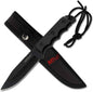 MTech USA MT-20-35 Series Fixed Blade Knife, Black Drop Point Blade, Plastic Handle, 8-Inch Overall