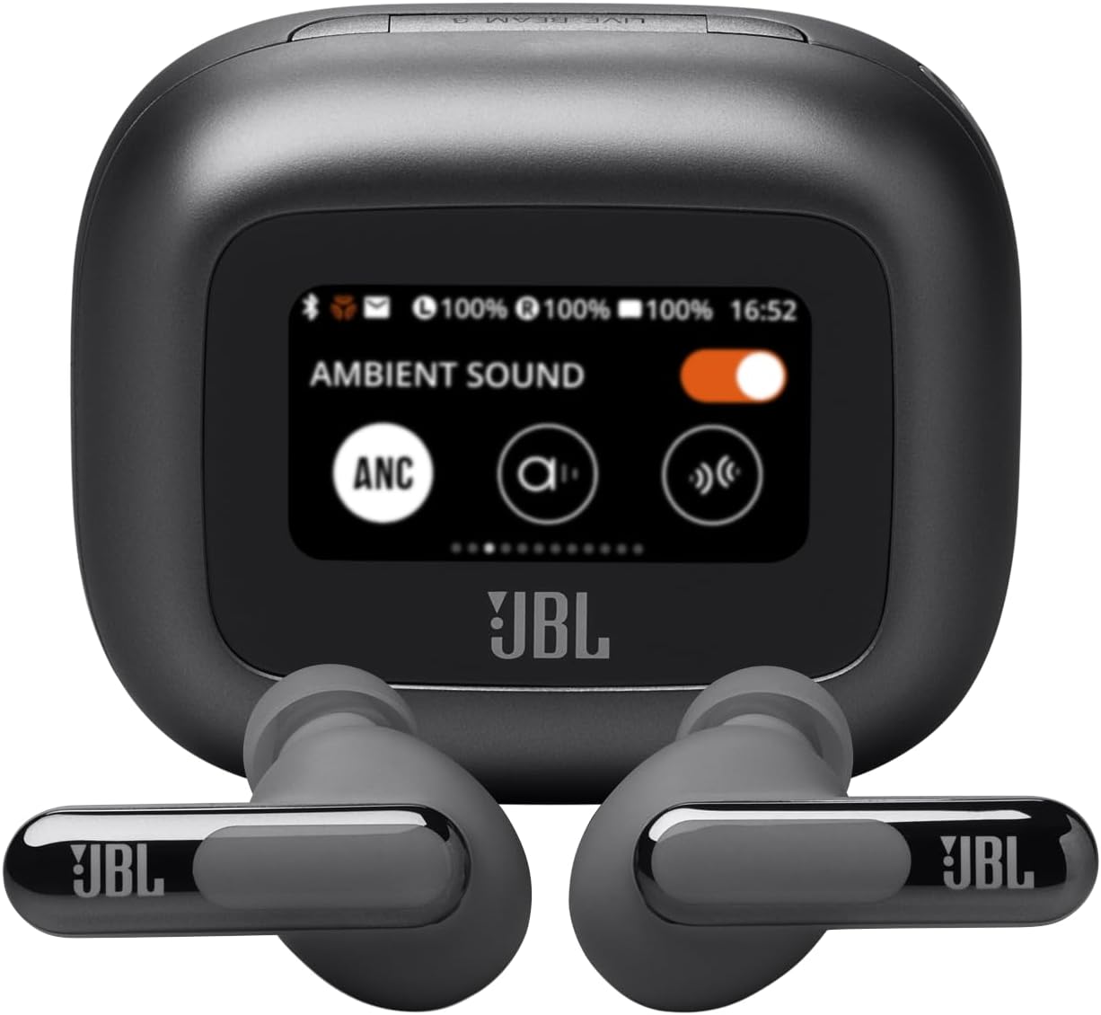 JBL Live Beam 3 - True Wireless Noise-Cancelling Closed-Stick Earbuds, 48Hrs Total Playback, Wireless Charging, 6 Mics for Perfect Calls, Multi-Point Connection, IP55 Waterproof and dustproof