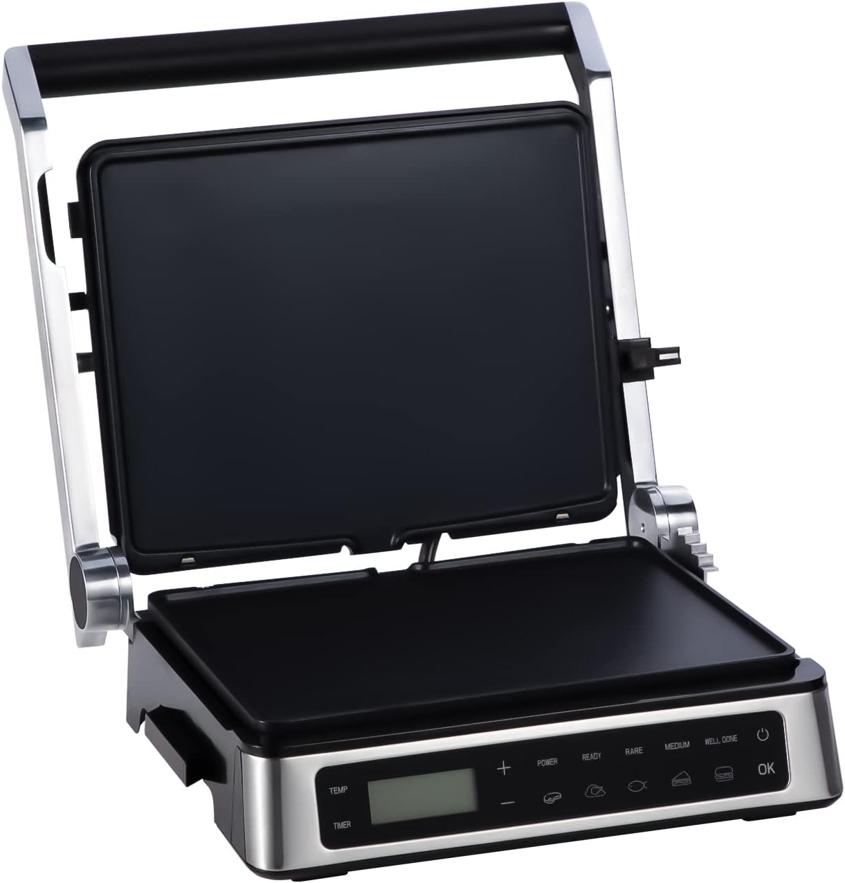 Grill Master Pro - Panini Press Grill, Electric Grill, Electric Griddle, Panini Grill, Indoor Smokeless Contact Grill with Smart Touch Screen Pre-programmed Settings