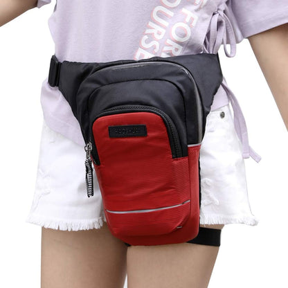Motorcycle Drop Leg Bag Nylon Waist Pack for Men Women Travel Hiking Tactical Cycling Bike Ride Riding Crossbody Shoulder Fanny Pouch