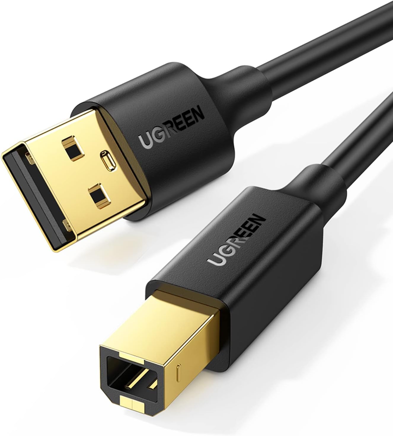 UGREEN Printer Cable USB 2.0 A Male to B Male Cord USB A to B Cable High Speed Scanner Cord Compatible with Brother, HP, Canon, Lexmark, Dell, Epson, Xerox, Piano, DAC and More, 1.5 Meters