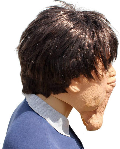 Mokylor Halloween Funny Mask, Double Chin Latex Head Mask Custome Party Cosplay Props
