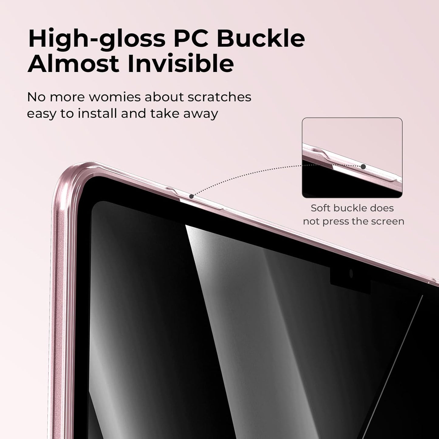 EooCoo Case Compatible with MacBook Air 13 inch M4 M3 M2 2025-2022 A3240 A3113 A2681, 13.6" Hard Case Cover & TPU Keyboard Skin & Screen Protector for Laptop Air 13.6 inch - Crystal Clear