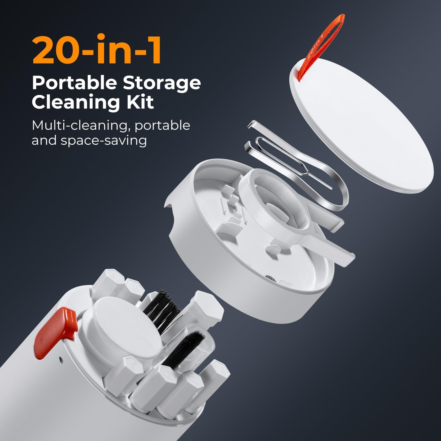 20-in-1 Electronics Cleaning Kit with Keyboard Cleaner Brush & Mist Spray | Multi-Tool Cleaner for Phone, Tablet, Computer & Screens - PuriLite