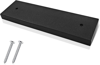 Transducer Mounting Board, Boat Transom Mounting Plate for Fish Finders & Transducers, 12" X 3.5" X 3/4", Transducer Mount Block Hardware Kit, Universal, Marine-Grade, Black, 1 Pack