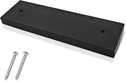 Transducer Mounting Board, Boat Transom Mounting Plate for Fish Finders & Transducers, 12" X 3.5" X 3/4", Transducer Mount Block Hardware Kit, Universal, Marine-Grade, Black, 1 Pack