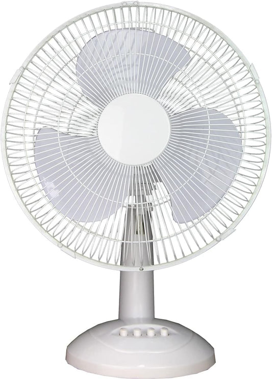 Tooltech 12 Inch Oscillating Desk Fan - 3 Speed Settings, Whisper-Quiet Operation, Adjustable Airflow, Lightweight, Tabletop Fan