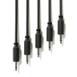 ExcelValley - 5-Pack - Mono Modular Patch Cables - TS 3.5mm 1/8" Eurorack Synthesizer [Black | 60 cm - 23.62"]