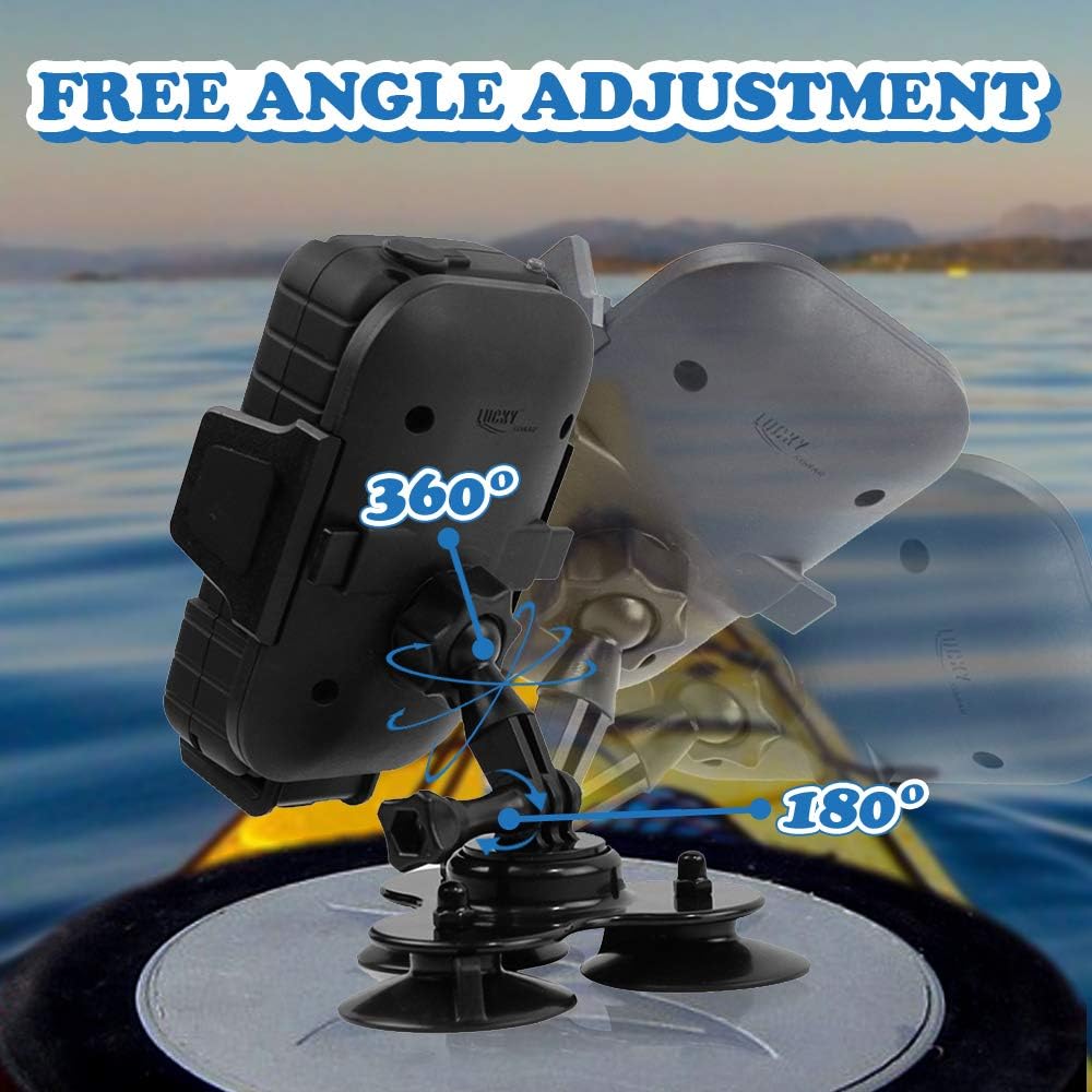 LUCKYLAKER Kayak Holder Fish Finder Mount Marine Electronic Fishing Mount Ball Boat Fish Finders Mount Base for Truck Boat Canoe
