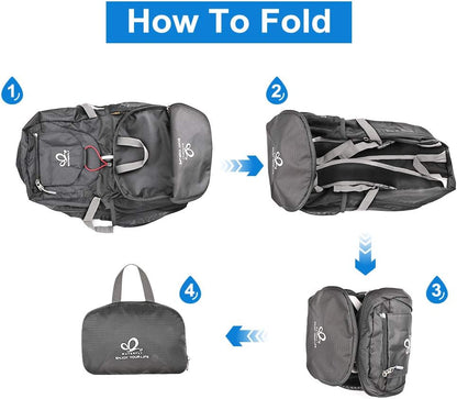 WATERFLY Hiking Backpack 20L Foldable Travel Backpack Lightweight Hiking Daypack for Outdoor Cycling Camping