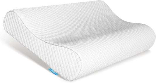 AM AEROMAX Contour Memory Foam Pillow, Cervical Pillow for Neck Pain Relief, Orthopedic Sleeping Pillows Side, Back and Stomach Sleepers.