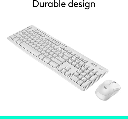 Logitech MK270 Wireless Keyboard and Mouse Combo for Windows, 2.4 GHz Wireless, Compact Mouse, 8 Multimedia and Shortcut Keys, 2-Year Battery Life, for PC, Laptop - Rose