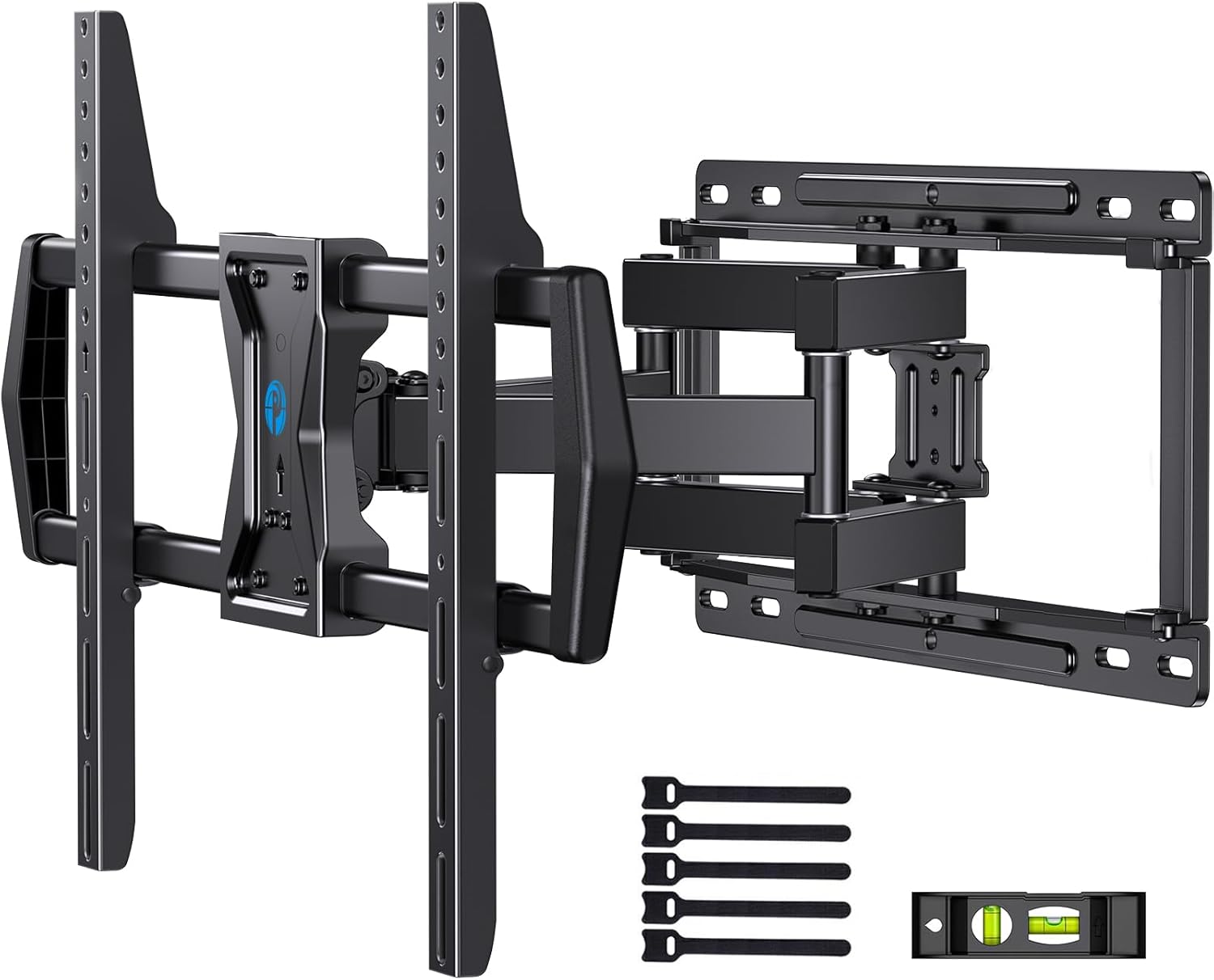 Pipishell Full Motion TV Wall Mount for Most 37-75 inch TVs up to 100 lbs, Wall Mount Bracket with Dual Articulating Arms, Swivel, Tilt, Max VESA 600x400mm, TV Mount Fits 12”/16” Wood Studs, PILF6 - PuriLite