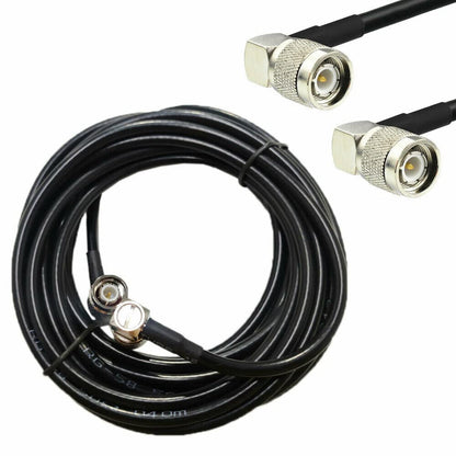 15FT 90° Ag Leader Antenna Cables for Trimble GPS EZ-Guide FMX TNC Male to Male