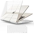 MOSISO Compatible with MacBook Air 13 inch Case 2025 2024 2023 2022 M4 A3240 M3 A3113 M2 A2681, Plastic Hard Shell&Keyboard Cover&Screen Film&Pouch for MacBook Air 13.6 inch Case, Crystal Clear