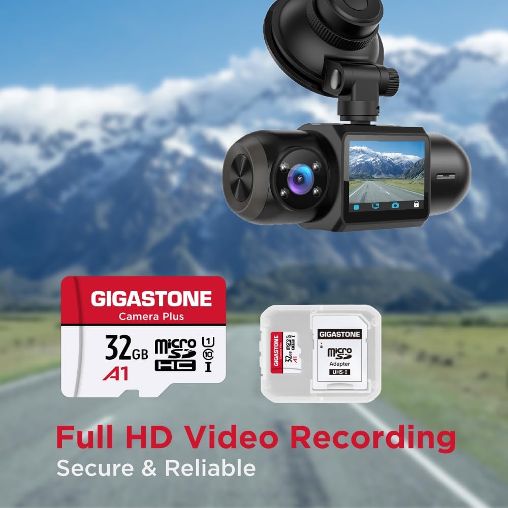 GIGASTONE 256GB Camera Plus Memory Card 2-Pack, Read Speed up to 100MB/s. Ideal for Full HD Video Gopro Drone Android Camera, A1 Micro SDXC Card with Mini Case and SD Adapter