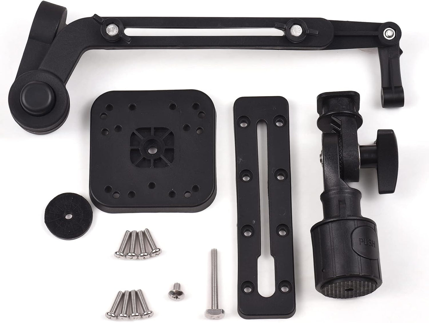 HUNYA Kayak Fish Finder Mounting Plate Kayak Boat Transducer Mounting Arm Fish Finder Mount Base Adapter