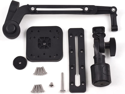 HUNYA Kayak Fish Finder Mounting Plate Kayak Boat Transducer Mounting Arm Fish Finder Mount Base Adapter