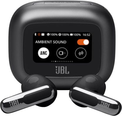 JBL Live Beam 3 - True Wireless Noise-Cancelling Closed-Stick Earbuds, 48Hrs Total Playback, Wireless Charging, 6 Mics for Perfect Calls, Multi-Point Connection, IP55 Waterproof and dustproof
