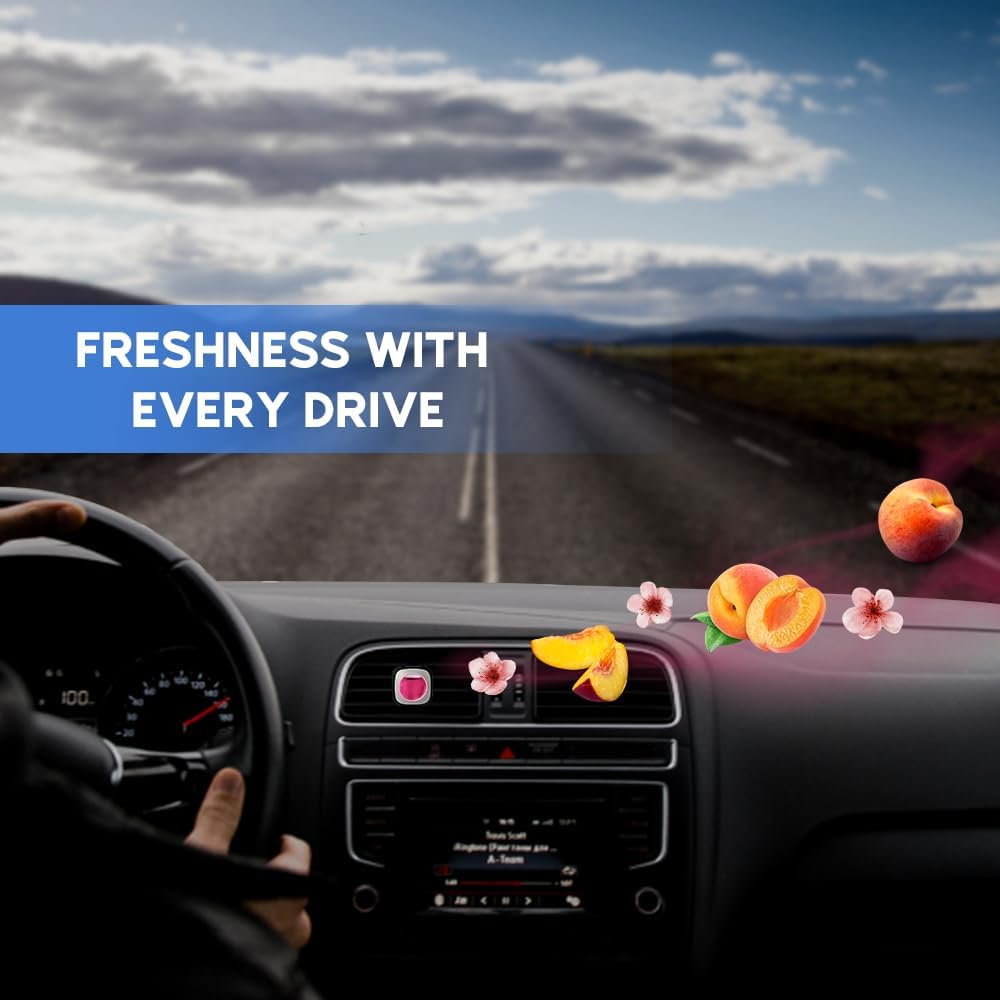 Air Jungles New Car Scent Car Air Freshener Clip, 6 Car Freshener Vent Clips, 4ml Each, Long Lasting Air Freshener for Car, Up to 180 Days Car Refresher Odor Eliminator