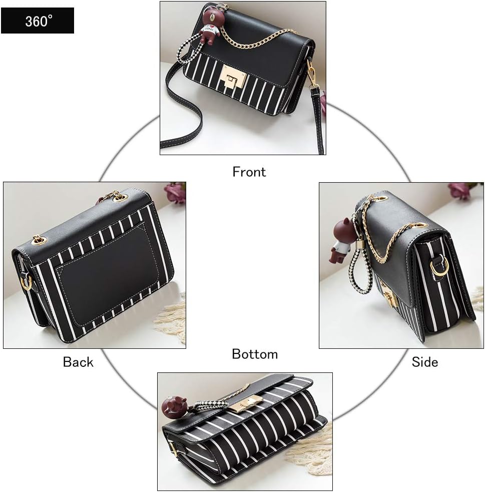 Zhongningyifeng Crossbody Bag Shoulder Bag for Women Leather Small Purses Handbags Fashion with Chain Strap