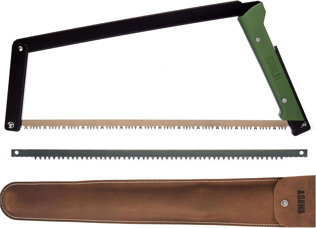 AGAWA BOREAL21 Tripper Kit, 21" Folding Saw, Dual Blades, Nylon Case, Green