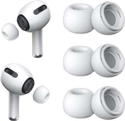 YUWAKAYI [3 Pairs] Replacement Ear Tips for AirPods Pro & Pro 2nd Gen with Noise Reduction Holes, Silicone Ear Tips with Portable Storage Box & Fit in Charging Case (S/M/L)