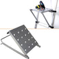 Ladder Platform Attachment,Steel Ladder Work Platform Extension | 400lbs capacity 10.6×13.8in anti-slip ladder work platform foldable attachment fits most ladders with 11.5"-14" rung spacing
