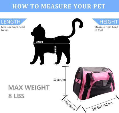 Dotala Cat Carrier,Collapsible Soft-Sided Pet Travel Carrier,Airline Approved Small Dog Cat Carrier for Small Puppy and Cats (Blue)