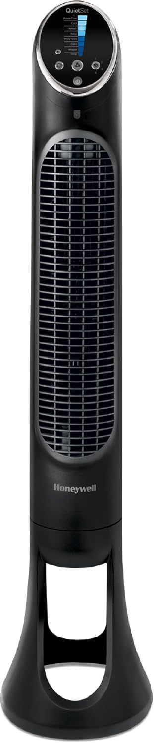 Honeywell HYF290B Quietset 8-Speed Whole-Room Tower Fan, Black