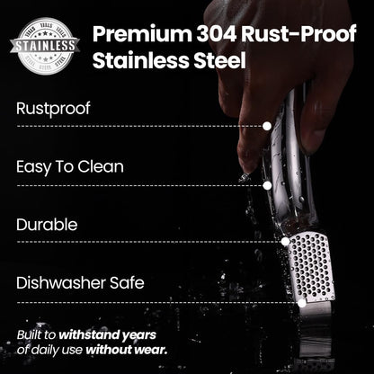 Gourmet Easy Lifetime Replace Garlic Press, No Need to Peel, Fine & Coarse