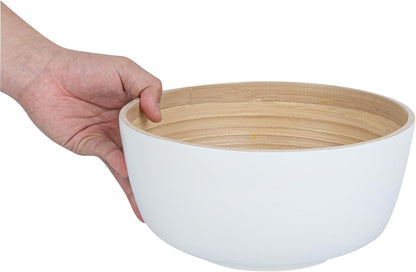 Restaurantware-Bambuddha 51 Ounce Extra Large Salad Bowl, 1 Heavy-Duty Round Salad Bowl - Sustainable, Reusable, Blue Bamboo Serving Dish, for Serving Salads, Fruits, and Appetizers
