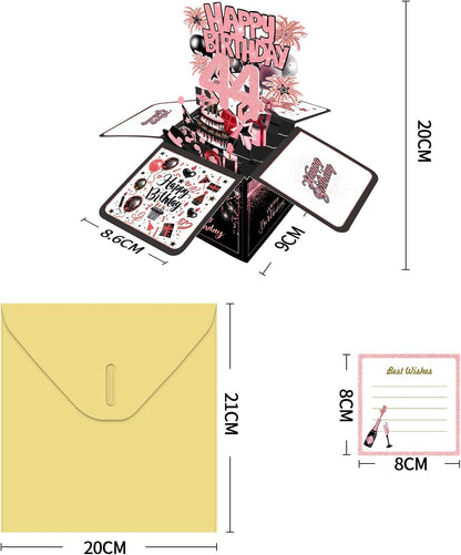 70th Birthday Card, 70th Birthday Decorations for Women Men, Happy Birthday 3D Cards for 70 Year Old Grandpa Grandma, Birthday Gift Box for Mother Dad