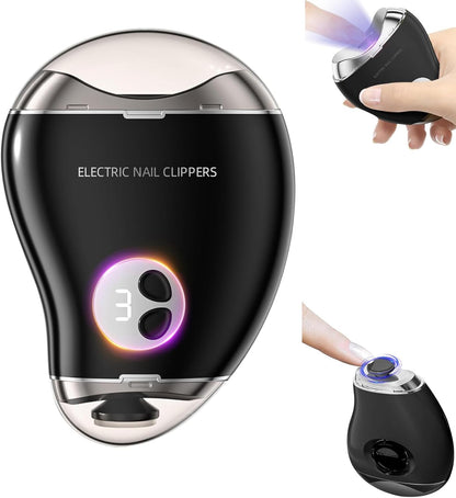 EEYZD 2 in 1 Electric Nail Clipper, Nail File, USB Rechargeable Electric Nail Clippers with Nail Scraps Storage Polishing Automatic Nail Clippers for Women,Men,Seniors,Kids,Orange
