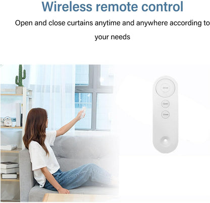 Smart Automatic Curtain Opener | Silent Electric Curtain Robot with Remote Control | Long Battery Life | Easy Install Smart Curtain Device for Home & Office