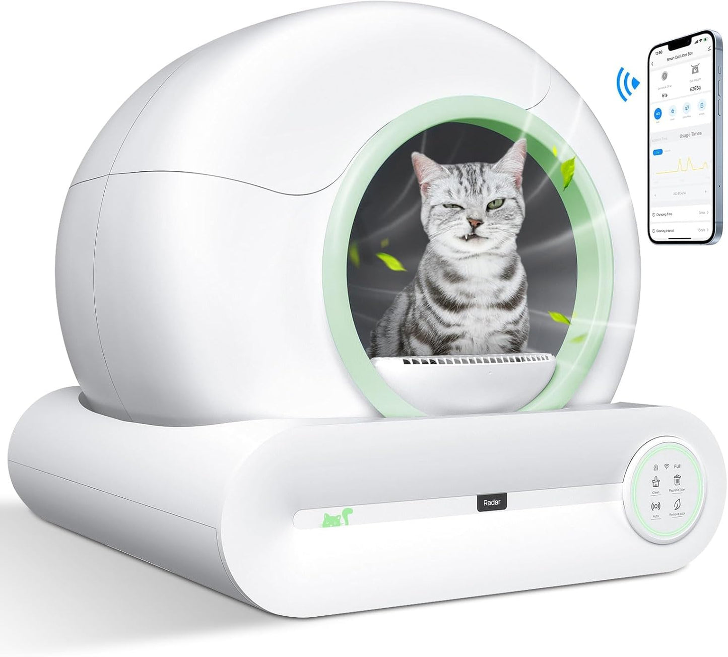 Self Cleaning Cat Litter Box – NBBX 2025 Upgraded Smart Odor-Control Robot with APP & Touch Panel | 65L Capacity, Auto Waste Removal & Deodorization | Ultra-Quiet Low Entry Box for Multiple Cats