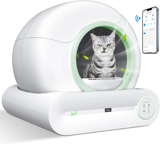 Self Cleaning Cat Litter Box – NBBX 2025 Upgraded Smart Odor-Control Robot with APP & Touch Panel | 65L Capacity, Auto Waste Removal & Deodorization | Ultra-Quiet Low Entry Box for Multiple Cats