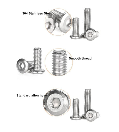 binifiMux 4pcs M10-1.25 x 70mm Serrated Flanged Hex Bolts Flange Hexagon Screws, Stainless Steel 18-8 (304), Plain Finish, DIN 6921
