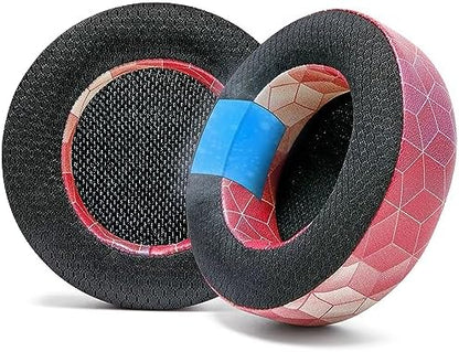 WC Freeze Virtuoso - Hybrid Fabric Cooling Gel Replacement Earpads for Corsair Virtuoso Gaming Headset, Made by Wicked Cushions, Improved Durability, Thickness and Sound Isolation | 90s White