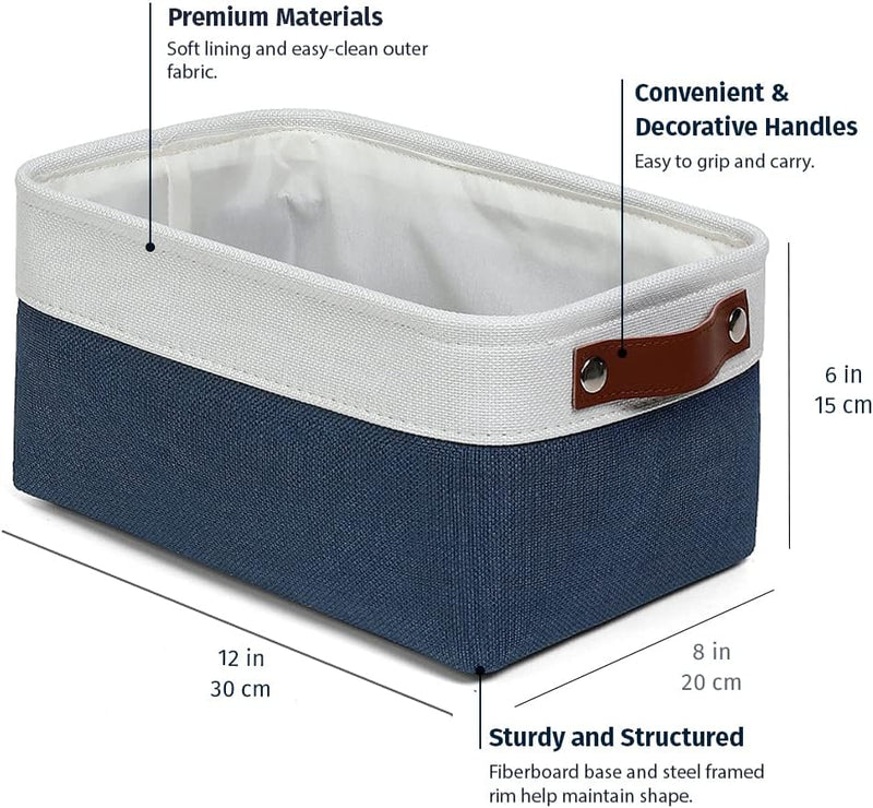 OrganiHaus Large Fabric Storage Baskets for Shelves 3 Pack, 15x11in Closet Storage Bins for Shelves, Cloth Baskets, Fabric Storage Cubes, Linen Closet Organizers, Fabric Basket, White Basket