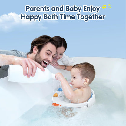 Baby Bath Seat for Babies 6 Months & Up, Non-Slip with Suction Cups, Safe & Comfortable Infant Bath Seat for Bathtub, Grey