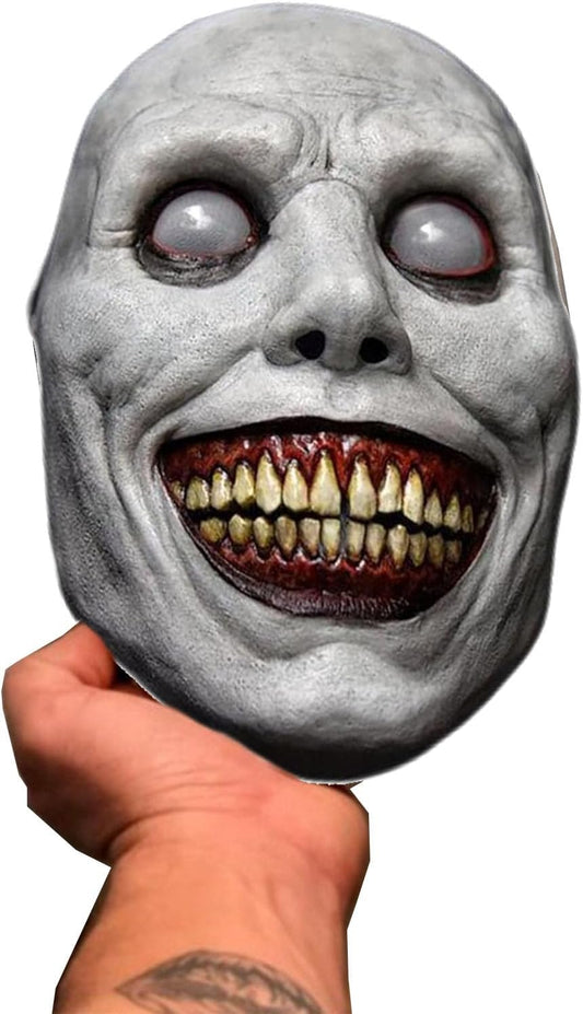 Scary Halloween Mask,Scariest Smiling Mask for Adults, Latex Creepy Horror Mask for Halloween Parties and Haunted Houses