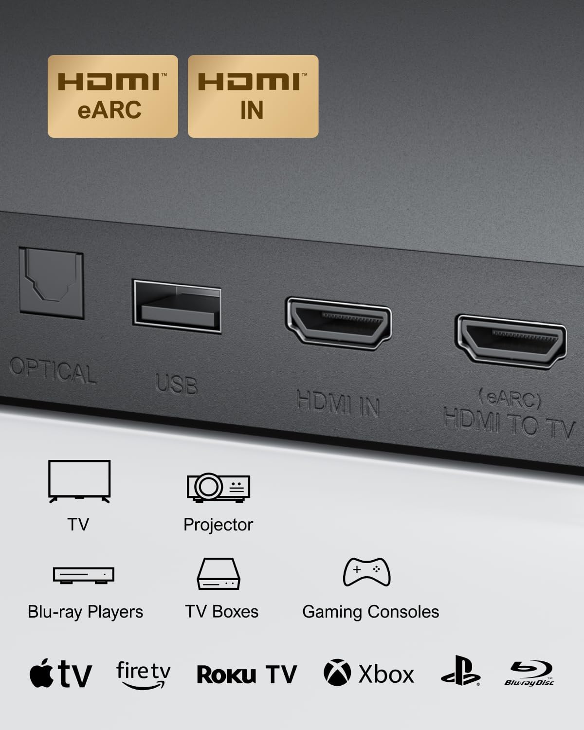 ULTIMEA 7.1 Channel Surround Sound System for TV with Dolby Atmos, 460W Soundbar with 6.5" Wireless Subwoofer, APP Control, 4 Surround Speakers, Home Theater Audio System, Poseidon D80